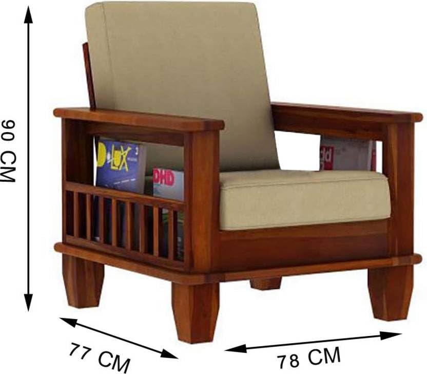 Varsha Furniture Solid Sheesham Wood Sofa for Living Room | Couch Sofa for Living Room | Sofa Set Furniture for Home| Settee (1 Seater) - View 2